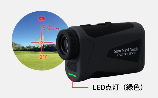 ショットナビPOINTEYEの競技モード時のランプ