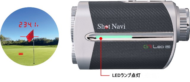ショットナビボイスレーザーシリーズの競技モードの外部可視