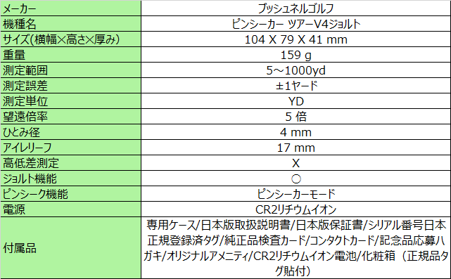 楽天市場 ブッシュネル ツアーV4 高低差測定機能無し仕様 状態良好